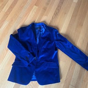 NWOT Talbots Blue Velvet blazer